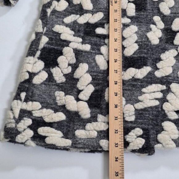 BATIK  Cardigan Coatigan Womens L Gray Cream Geo Open Front 3/4 Sleeve Lagenlook - Picture 8 of 15